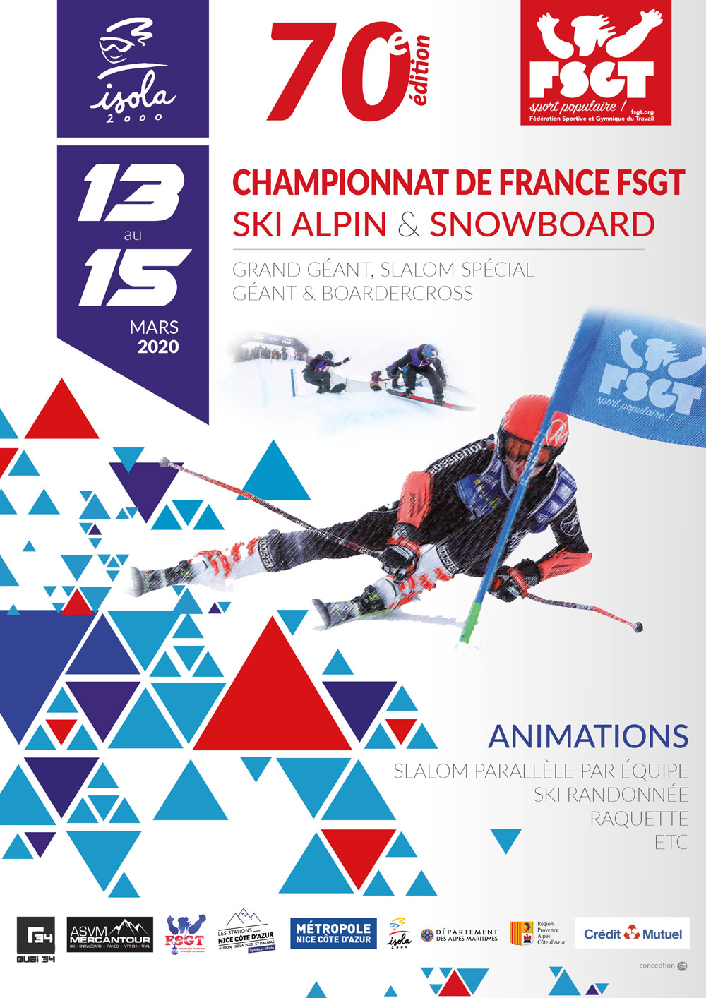 affiche championnat france ski fsgt 2020