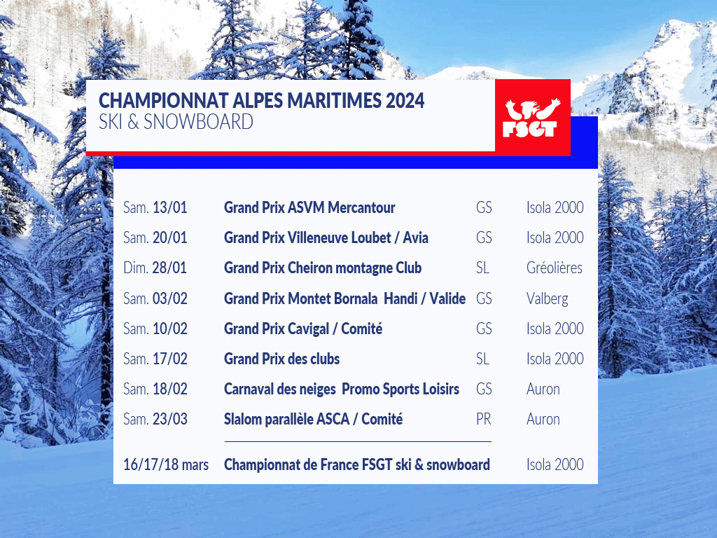 Calendrier-2024 ski FSGT 06